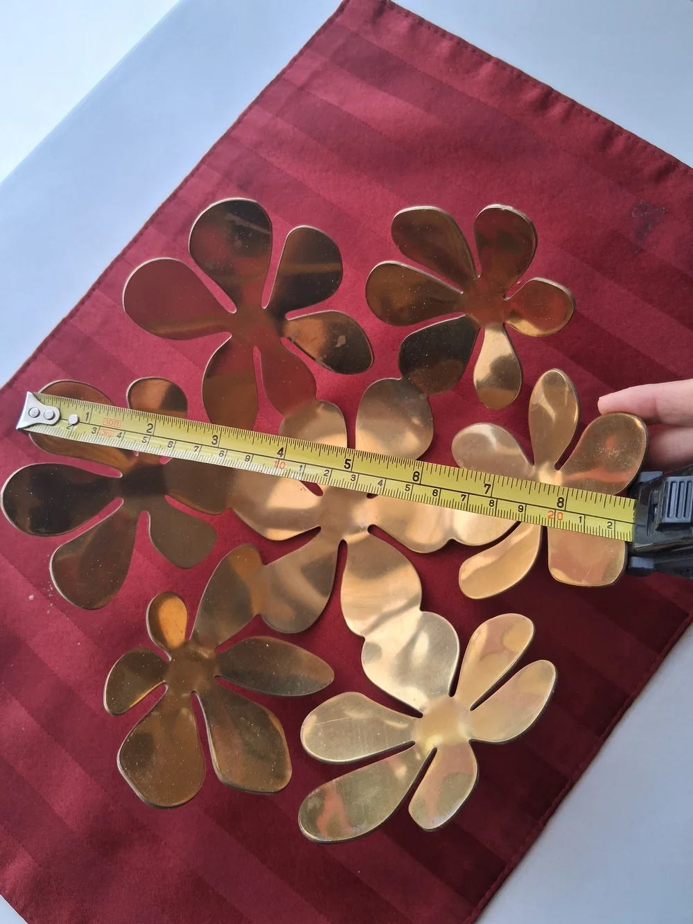 Brass Floral Metal Wall Art - Gold Floral Sculpture